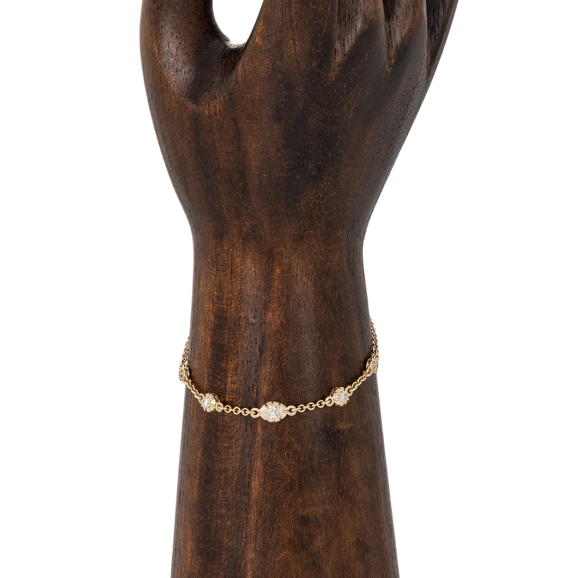 Marquise + 4 Round Spaced Out Graduated Sophia Diamond Bracelet