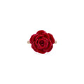 Red Rose Pave Diamond Ring