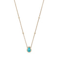 Teardrop Apatite Vintage Bezel Necklace
