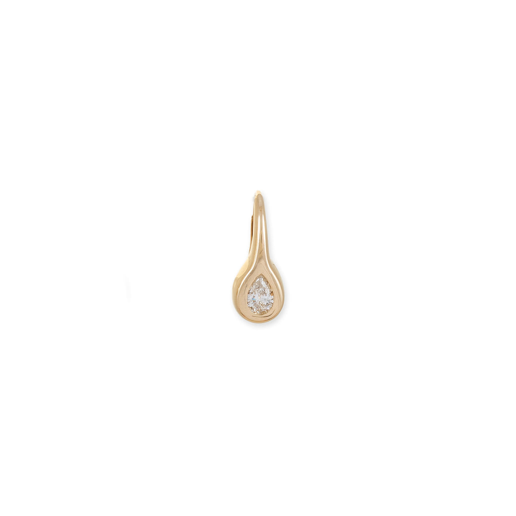 Teardrop Diamond Hook Earring