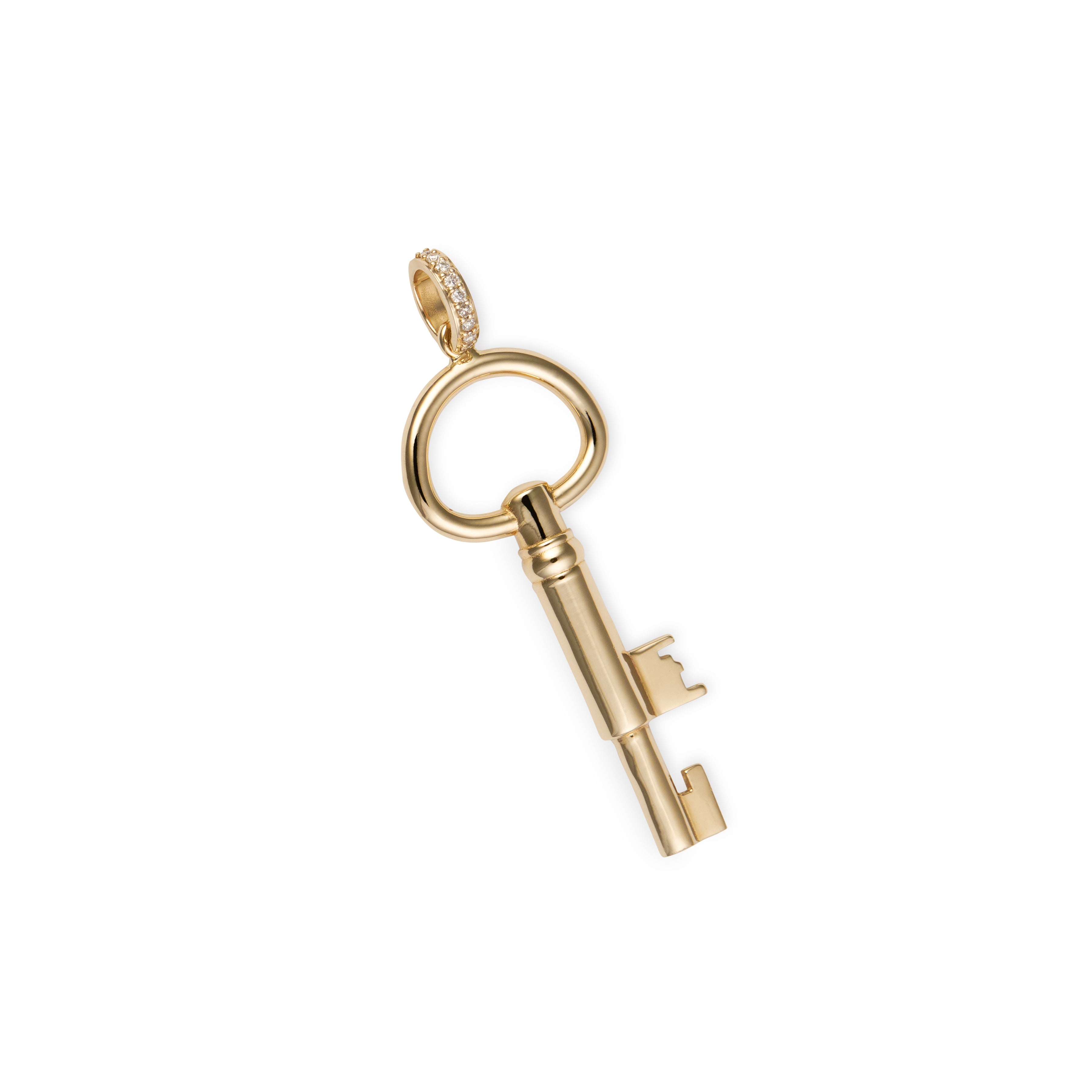 Pave Working Key Charm
