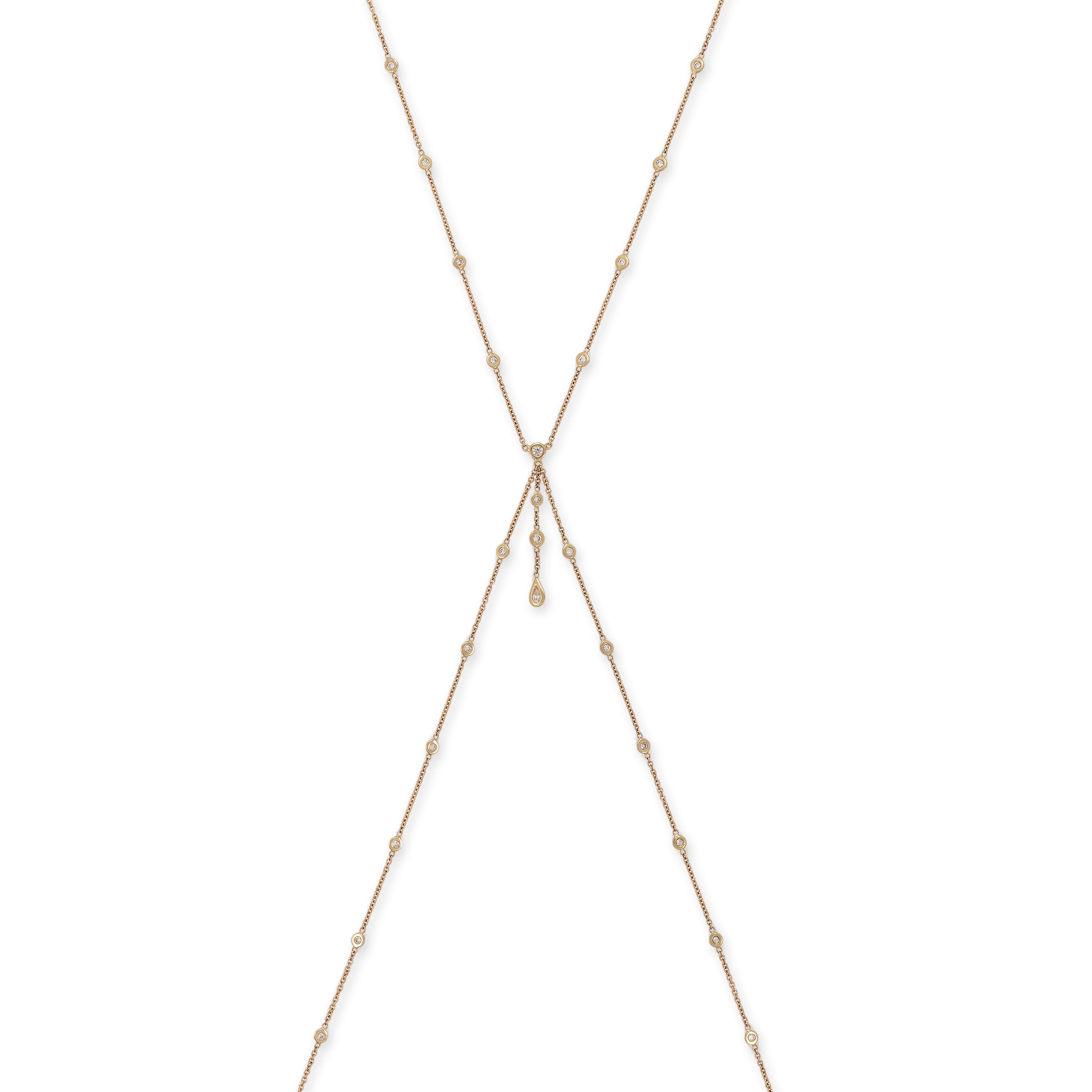 Zoe Round + Teardrop Diamond Drip Bodychain
