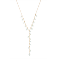 Aquamarine Leaf Shaker Y Necklace