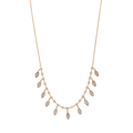11 Marquise Moonstone Shaker Necklace with 21 Bezel Set Diamonds