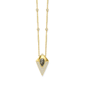 V Kite Raw Diamond Teardrop Necklace