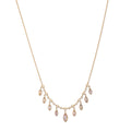 Moonstone Shaker Necklace with 9 Marquise Sophia Diamonds