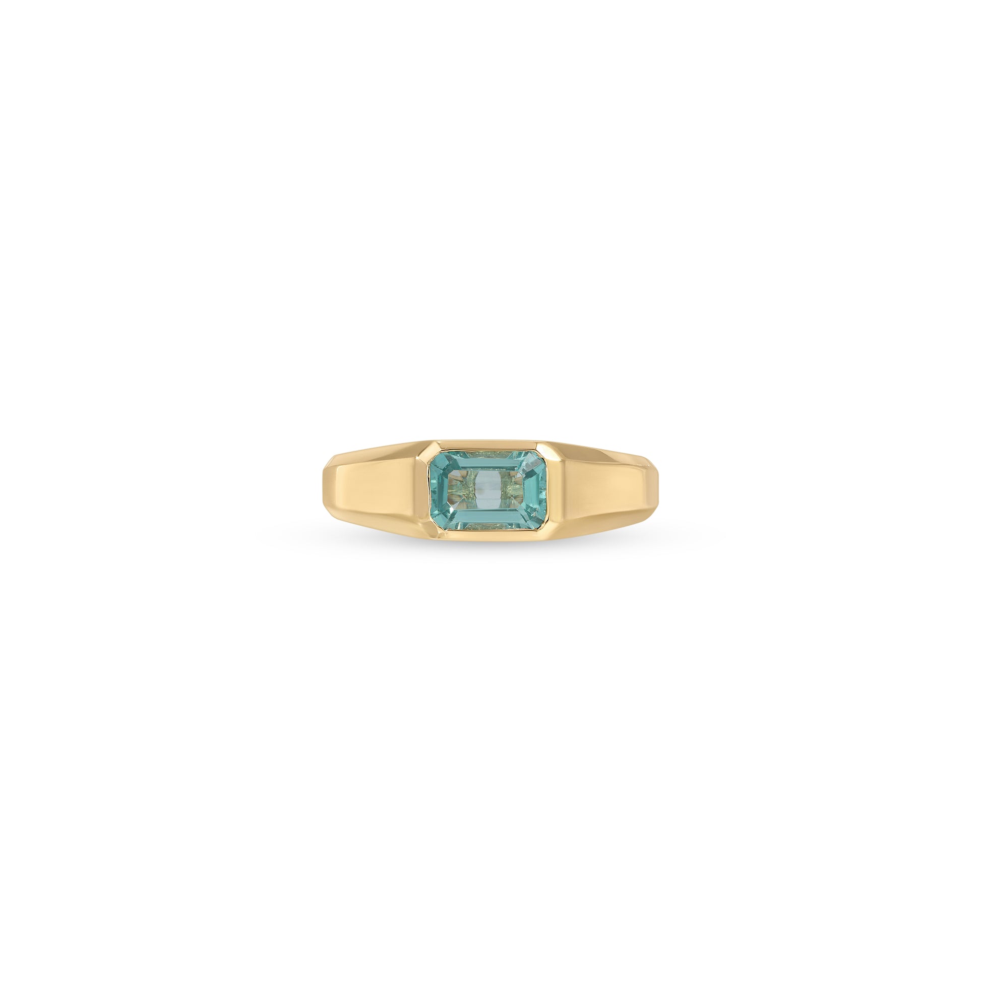 Apatite Baguette Deco Ring