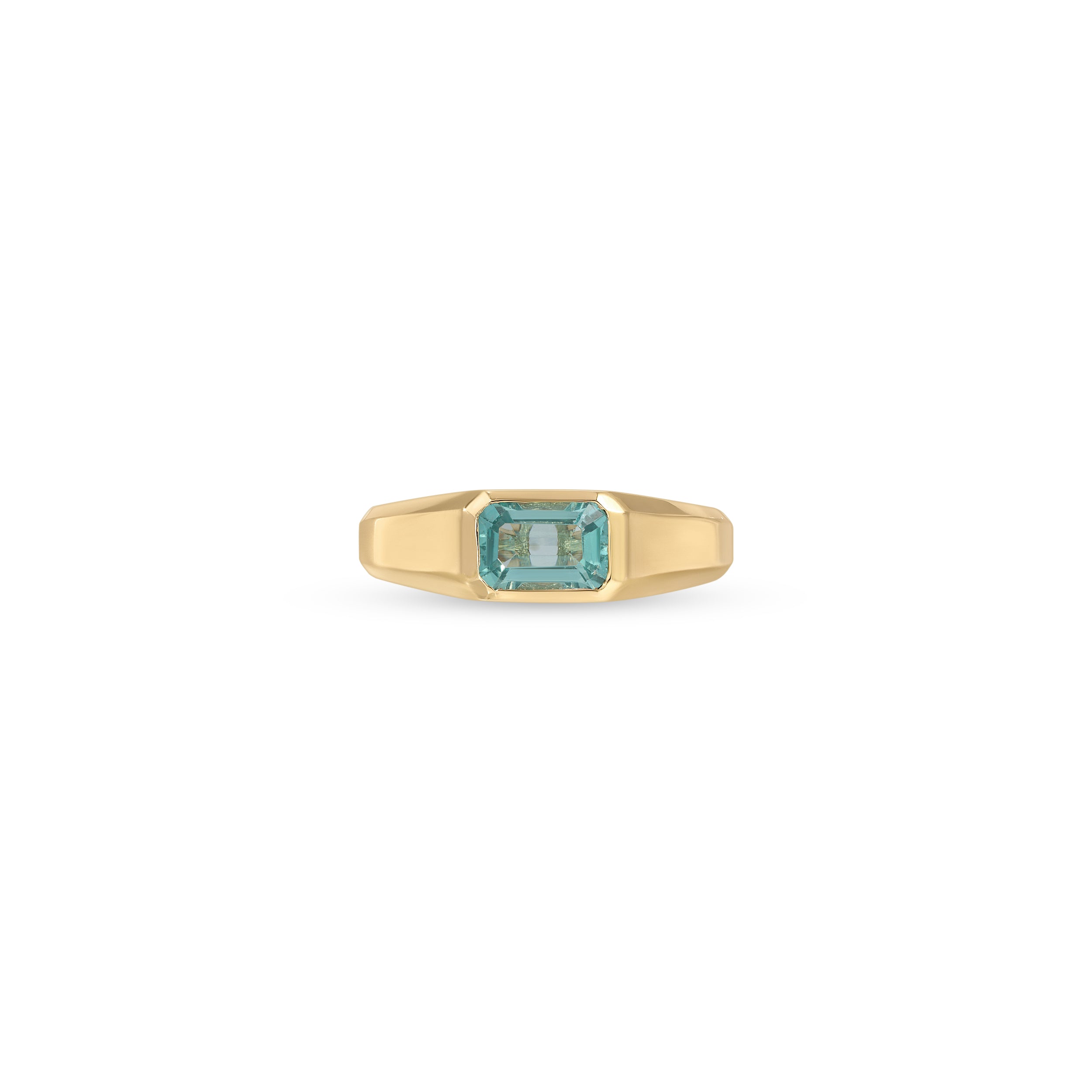Apatite Baguette Deco Ring