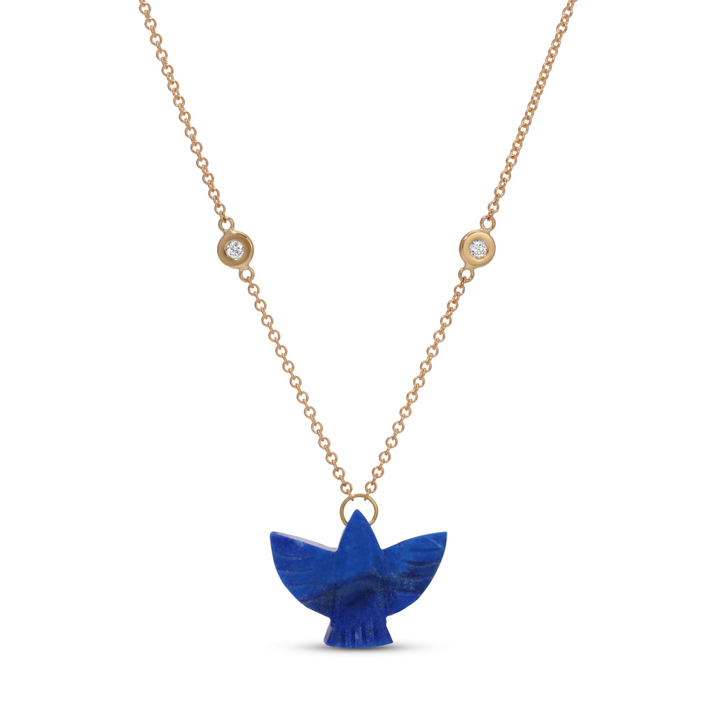 Baby Lapis Thunderbird Necklace