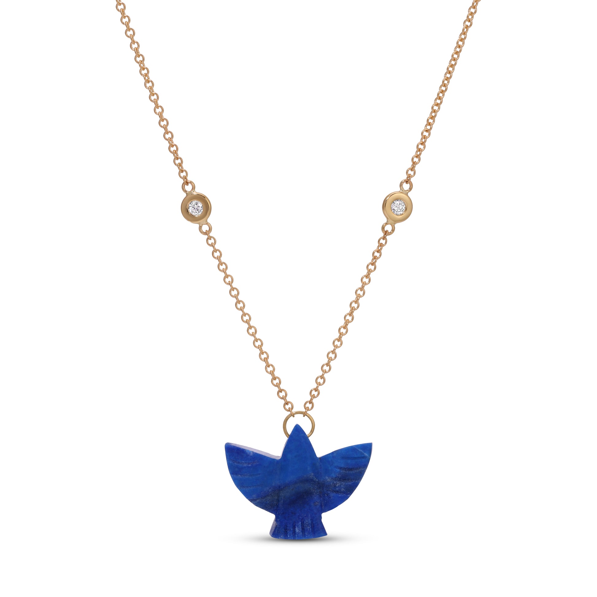 Baby Lapis Thunderbird Necklace