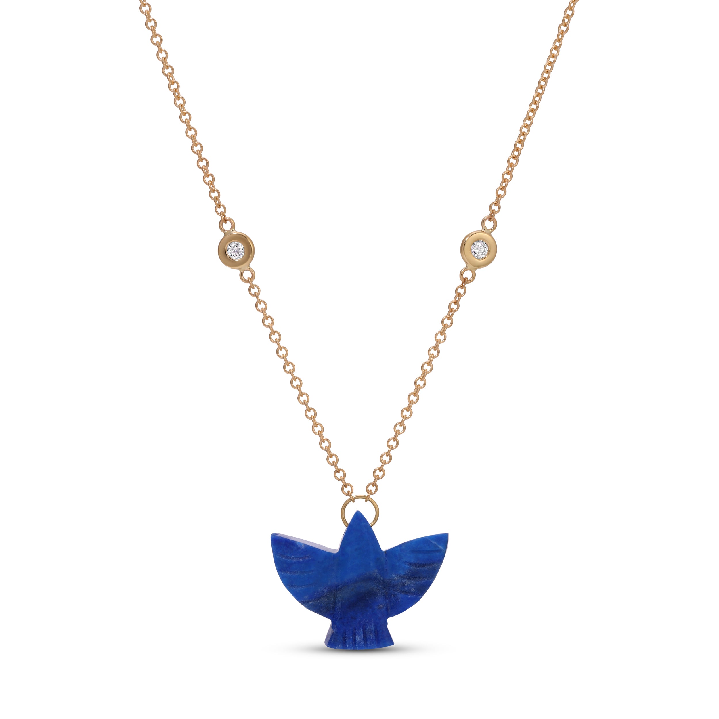 Baby Lapis Thunderbird Necklace