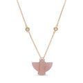 Baby Peach Moonstone Thunderbird Necklace