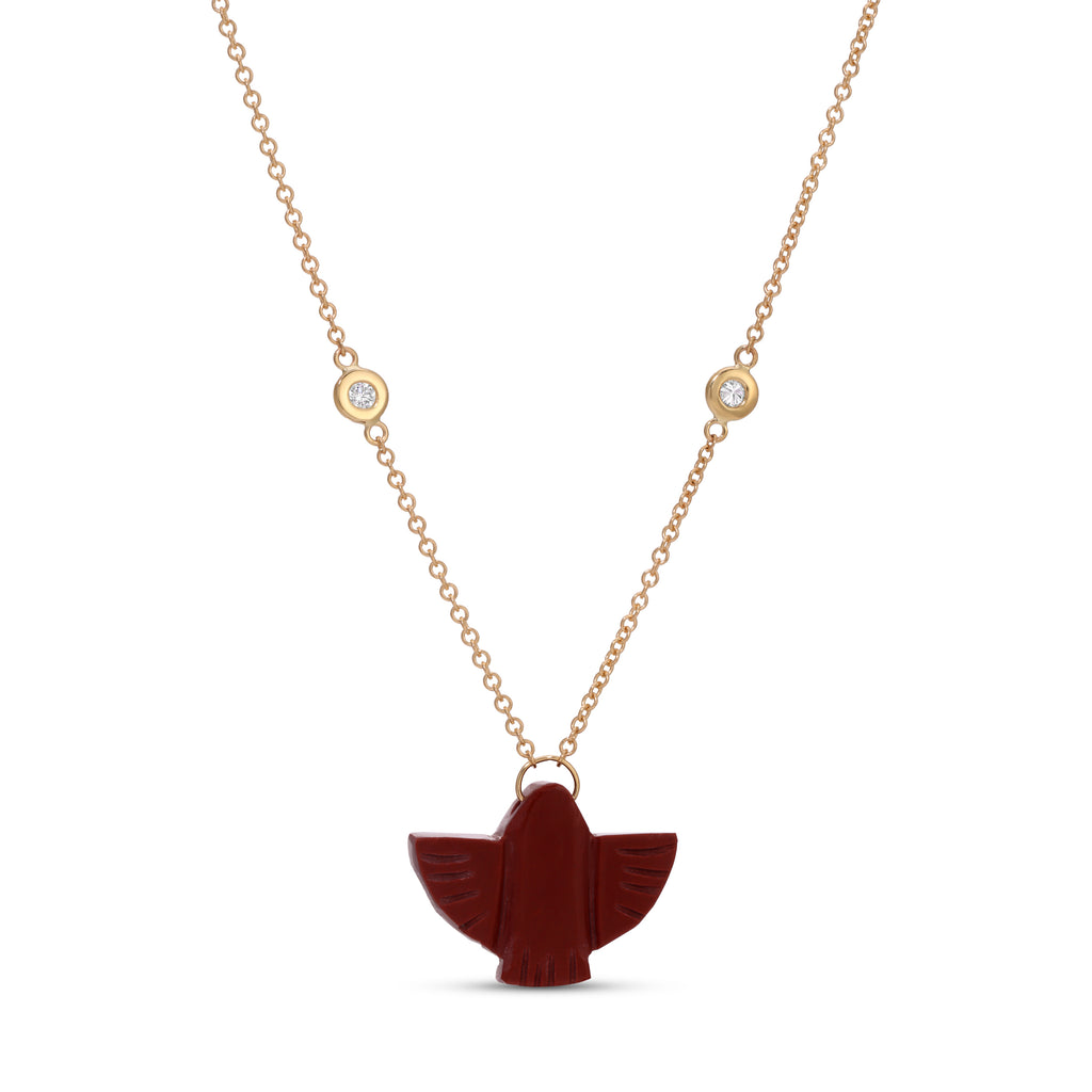 Baby Red Jasper Thunderbird Necklace