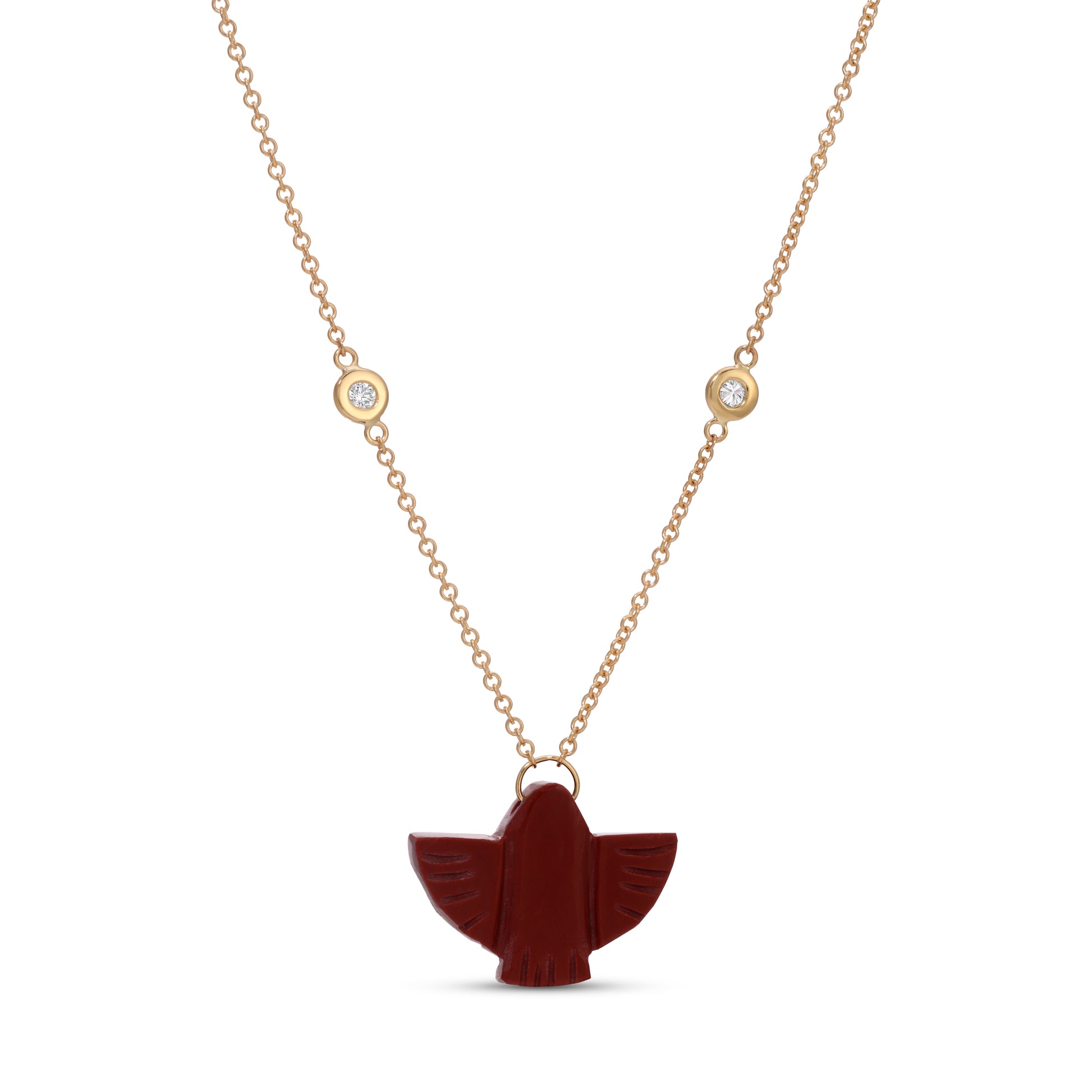 Baby Red Jasper Thunderbird Necklace
