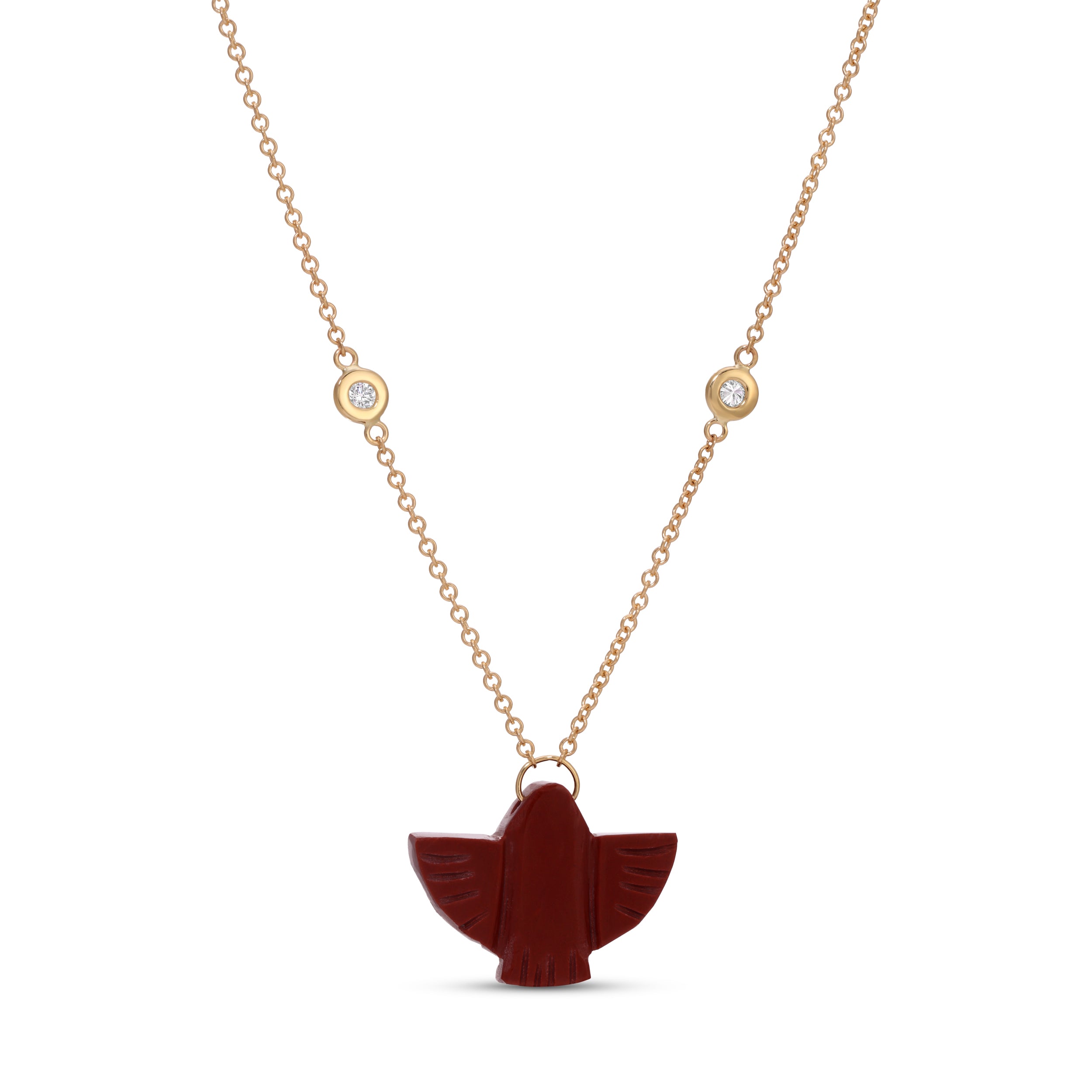 Baby Red Jasper Thunderbird Necklace
