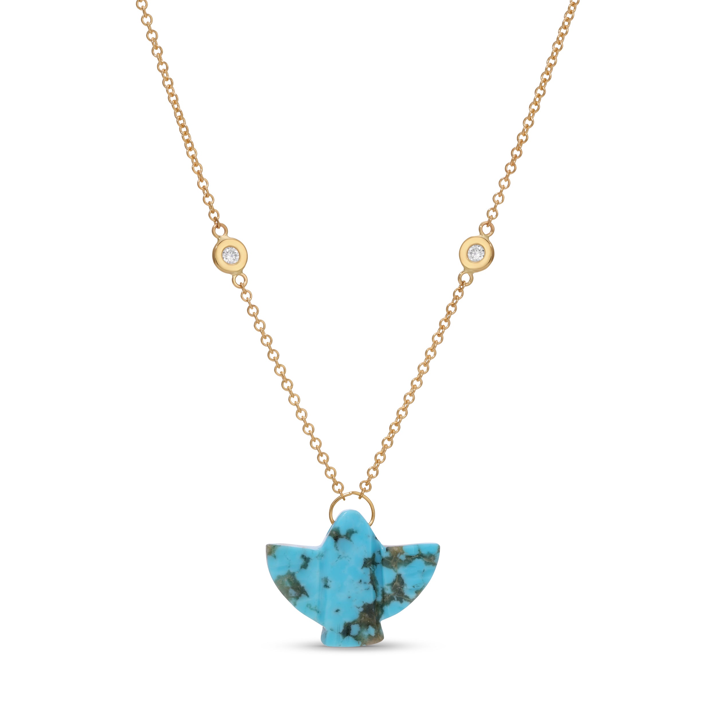 Baby Turquoise Thunderbird Necklace
