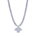 Blue Opal Thunderbird Beaded Necklace