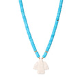 Bone Thunderbird +  Turquoise Beaded Necklace
