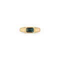 Green Tourmaline Baguette Deco Ring