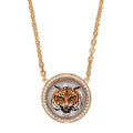 Painted Tiger Feline Moe Chain Necklace