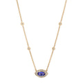 Tanzanite Eye Necklace with Pavé Diamonds