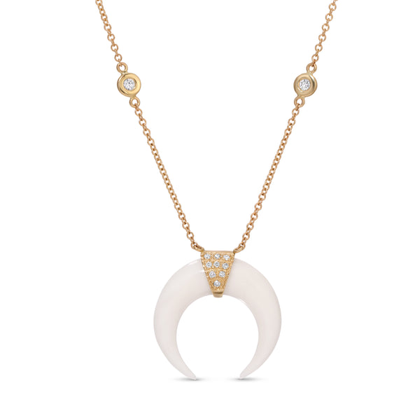 Mini Bone Double Horn Necklace – Jacquie Aiche