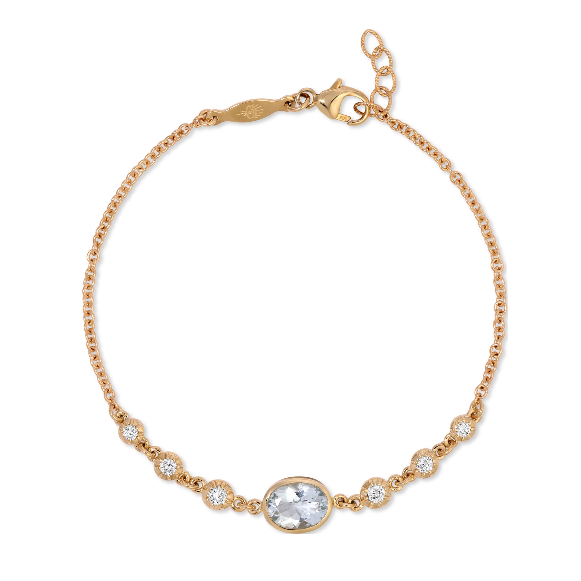 Oval Gemstone Sophia Diamond Bracelet