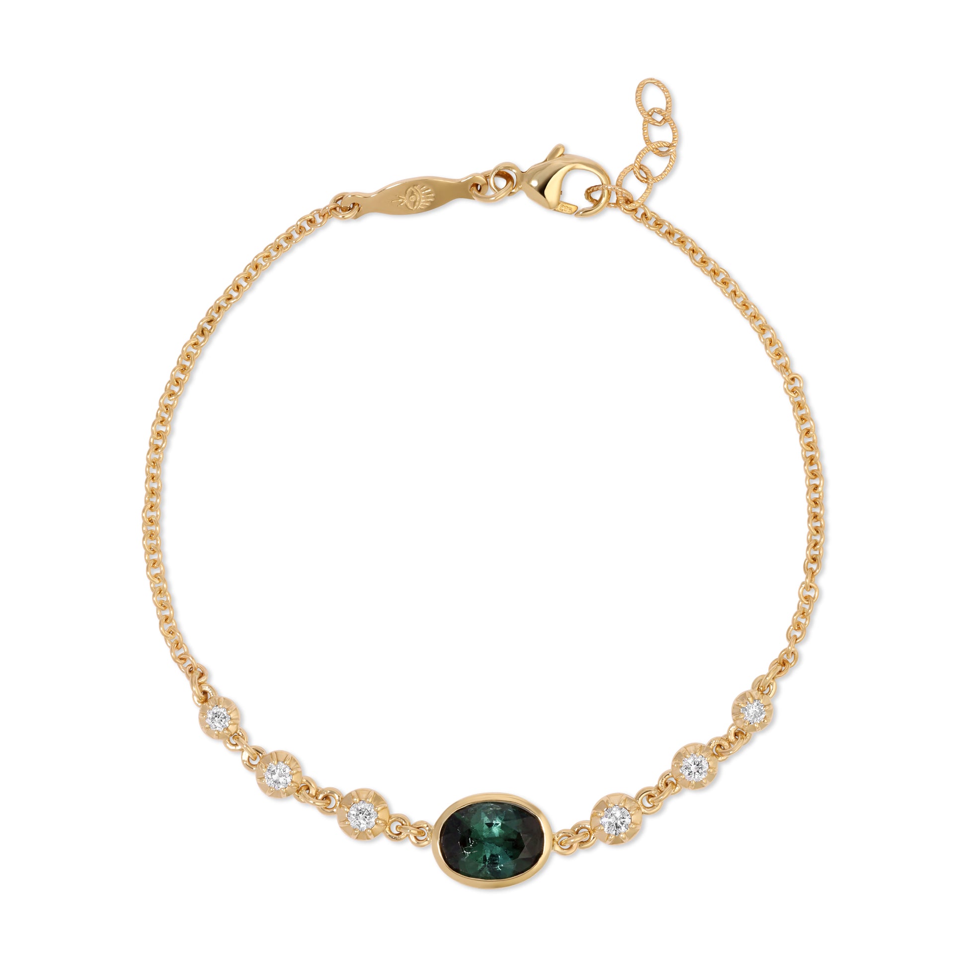 Oval Gemstone Sophia Diamond Bracelet