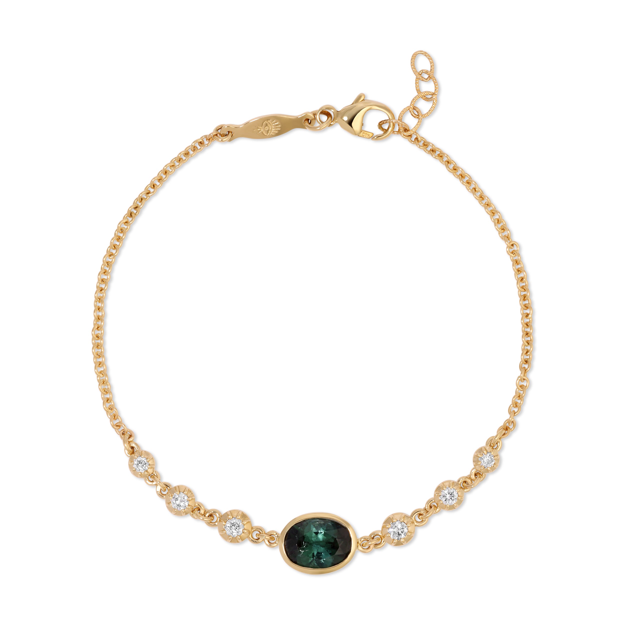 Oval Gemstone Sophia Diamond Bracelet