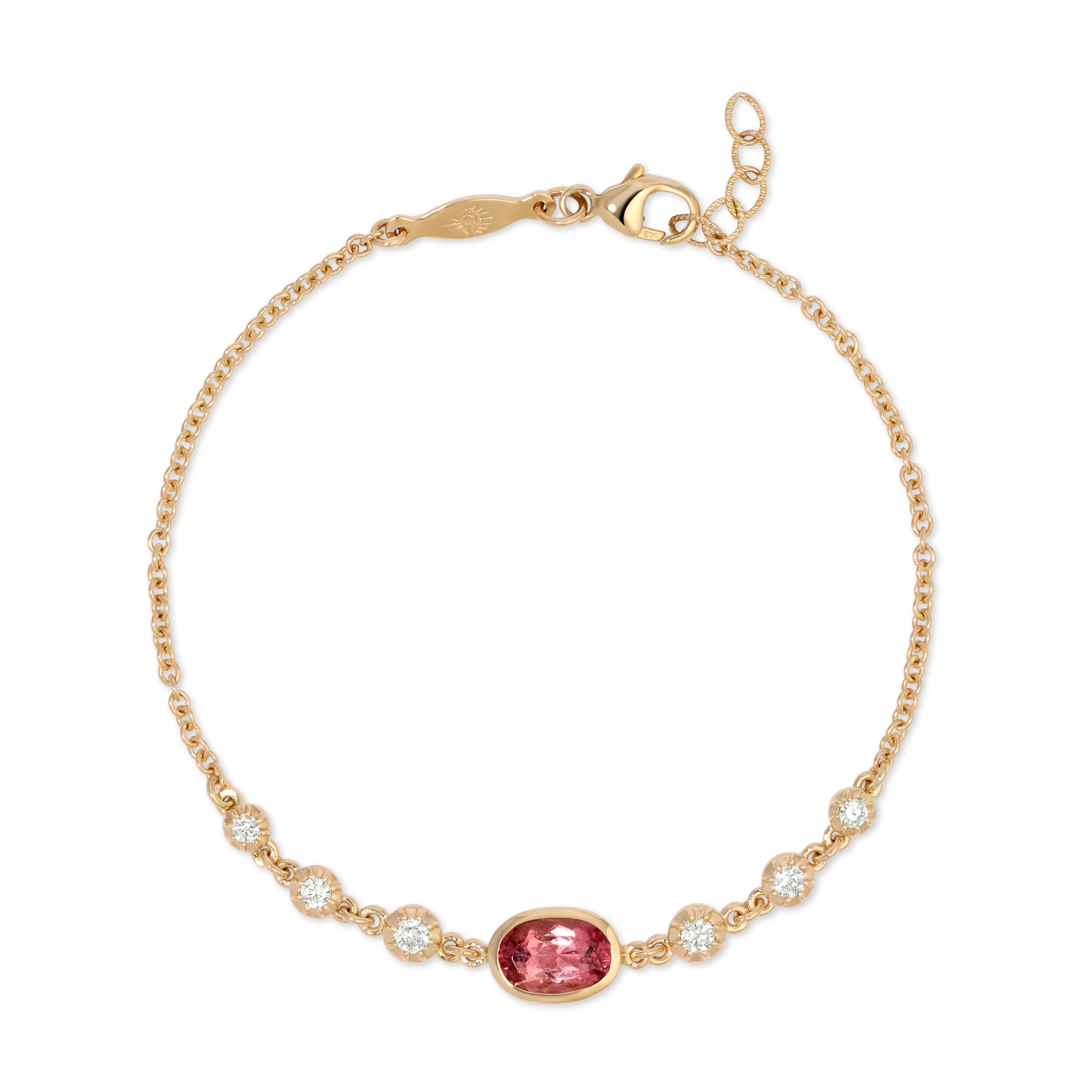 Oval Gemstone Sophia Diamond Bracelet