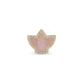 Pavé Baby Peach Moonstone Thunderbird Ring