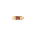 Pink Tourmaline Baguette Deco Ring