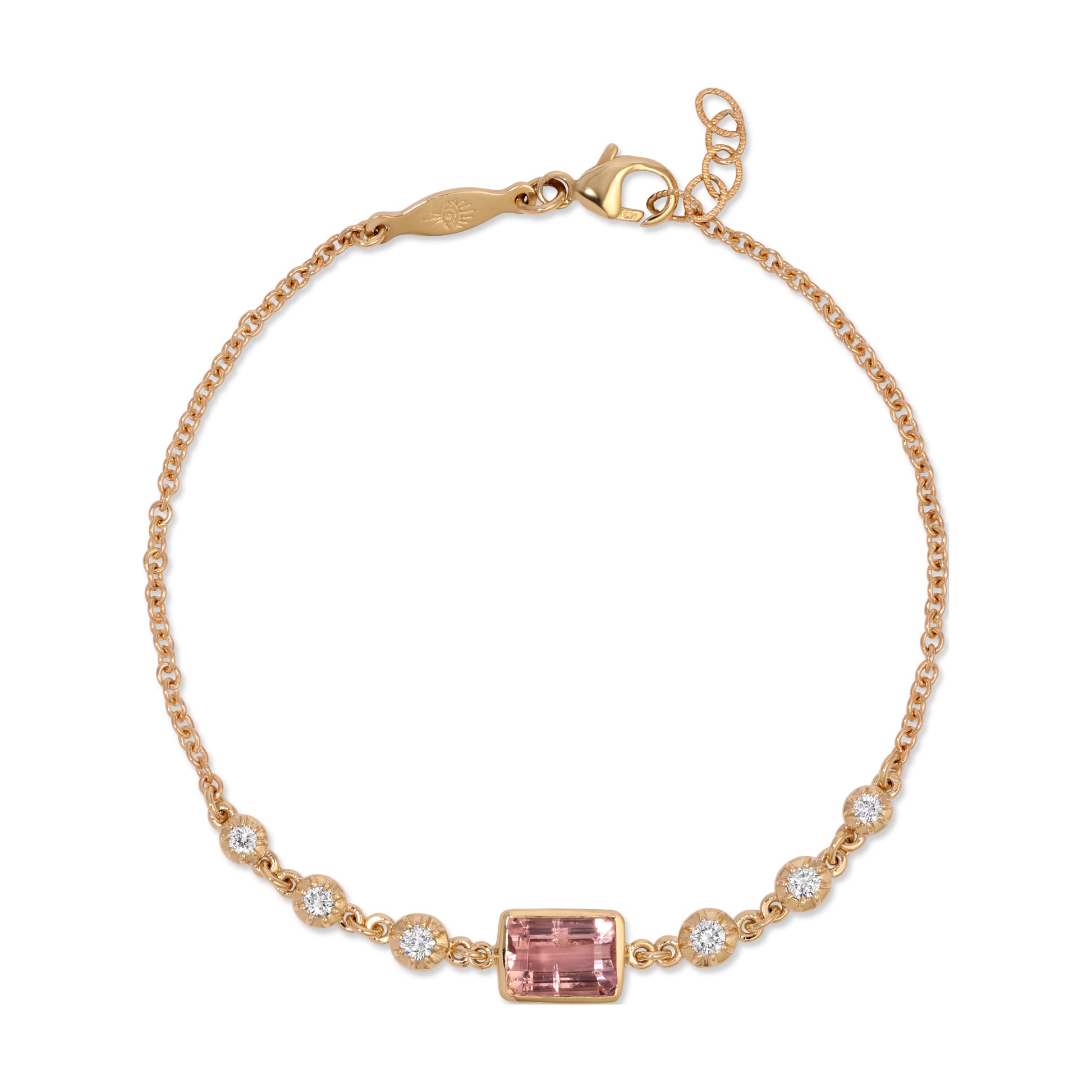 Rectangle Gemstone Sophia Diamond Bracelet