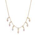 Teardrop Morganite Shaker Necklace with Drip