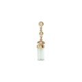 2 + 1 Marquise Diamond Aquamarine Crystal Bar Drop Stud