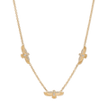3 Small Pavé Marquise Diamond Thunderbirds Necklace