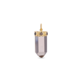 Rose Cut Diamond Cap + Clear Quartz Crystal Charm