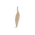 Pavé Elongated Feather Wing With Pavé Bail Charm