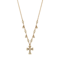 Gothic Baguette Cross Sophia Diamond Shaker Necklace
