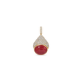 Large Oval Rhodonite Pavé Peak Charm