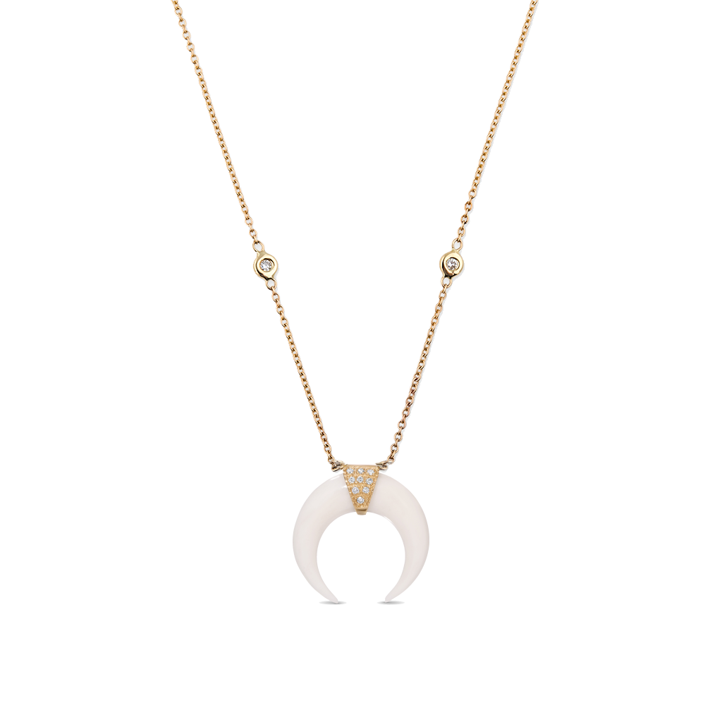 Mini Bone Double Horn Necklace (Copy)