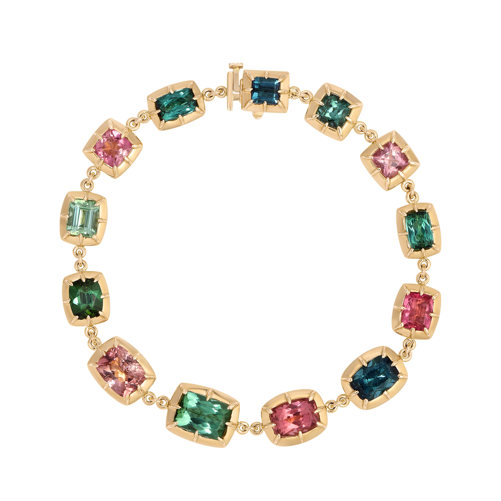 Multi Shape Tourmaline Sophia Tennis Bracelet