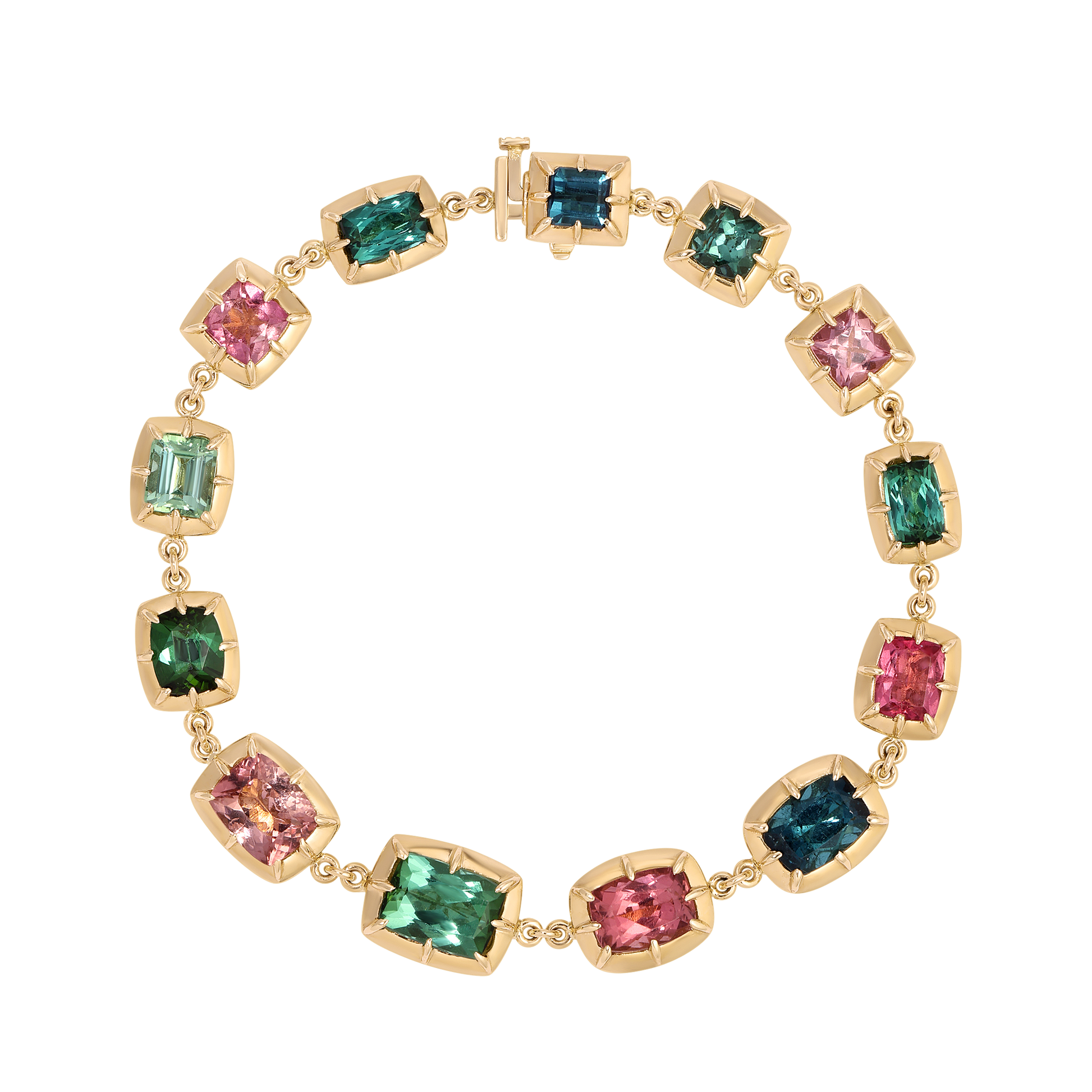 Multi Shape Tourmaline Sophia Tennis Bracelet