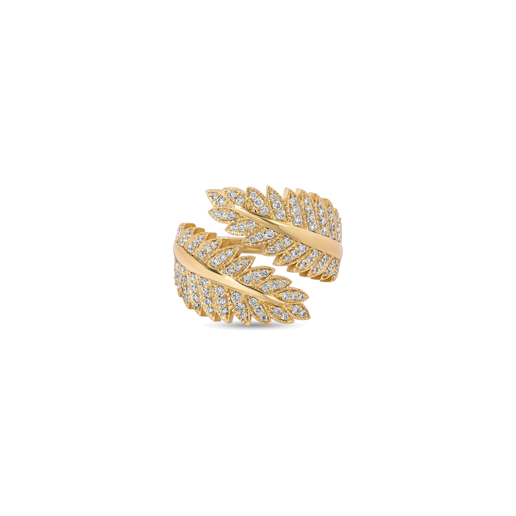 Pavé Feather Wing Wrap Ring
