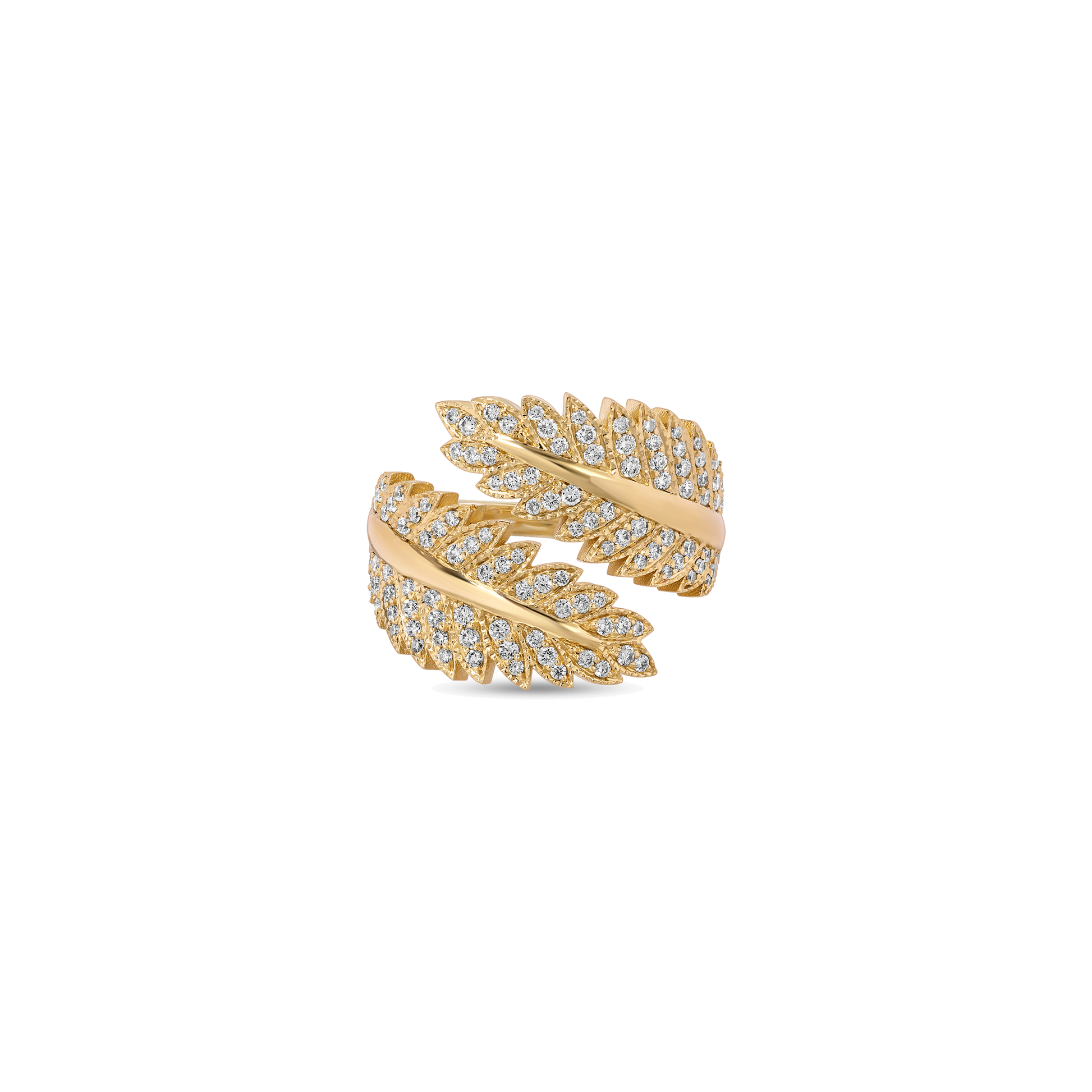 Pavé Feather Wing Wrap Ring