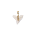 Sophia Diamond + Pavé Drip White Shark Tooth Drop Stud