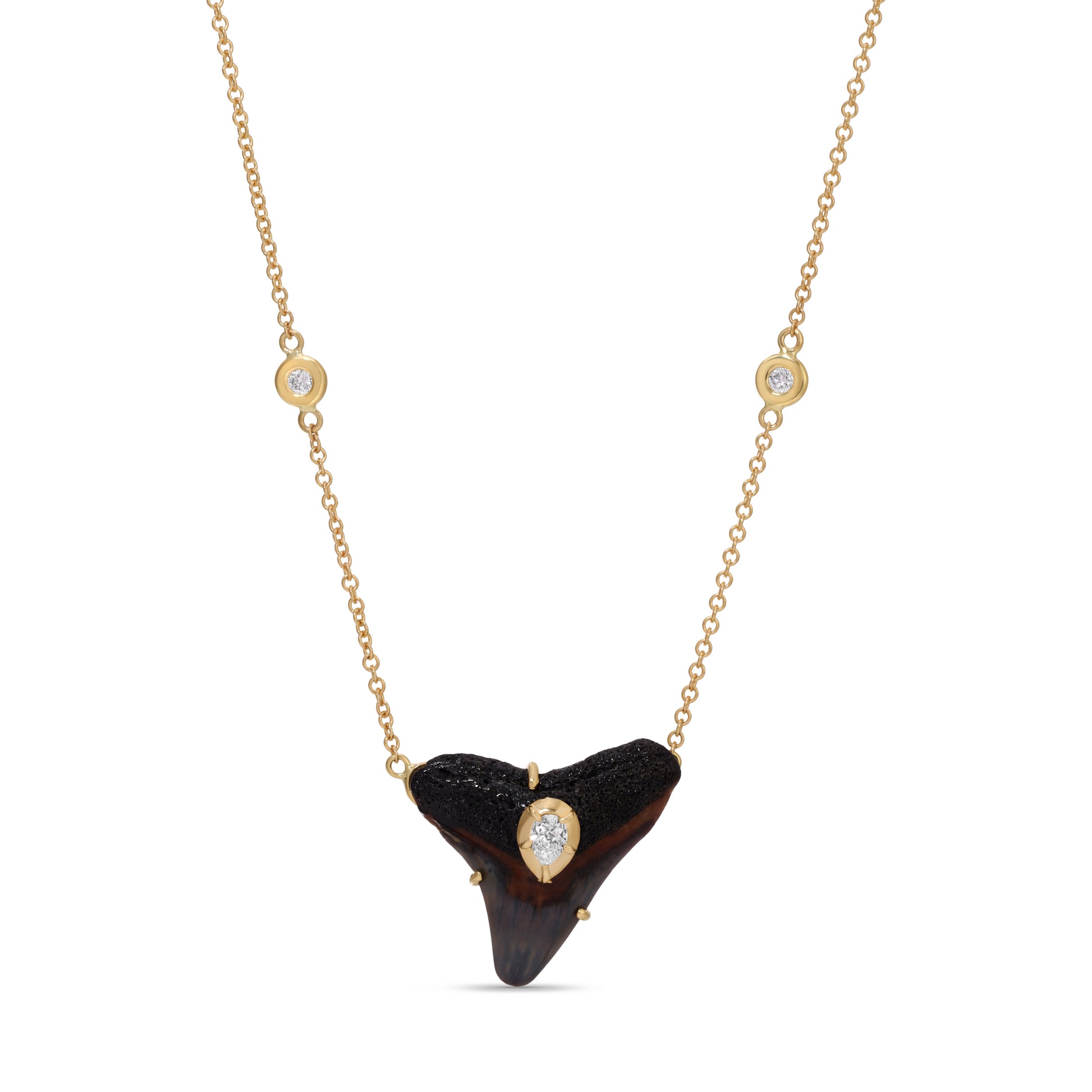 Teardrop Sophia Diamond Shark Tooth Necklace