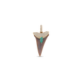 Large Shark Tooth Emerald Teardrop Pavé Snap Bail Charm