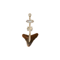 Sophia Diamond + 2 Labradorite Pave Shark Tooth Drop Stud