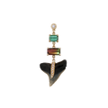 Sophia Diamond + 2 Tourmaline Pave Shark Tooth Drop Stud